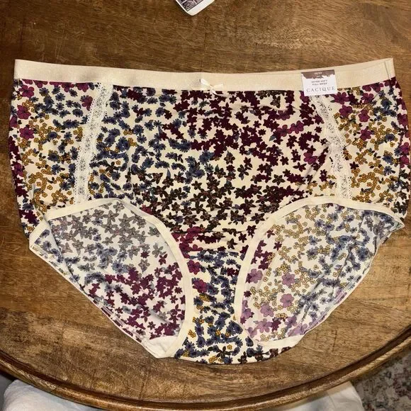 Caicque Panties 22/24 Extra Soft Full Brief Floral NEW IN BAG - Picture 2 of 6